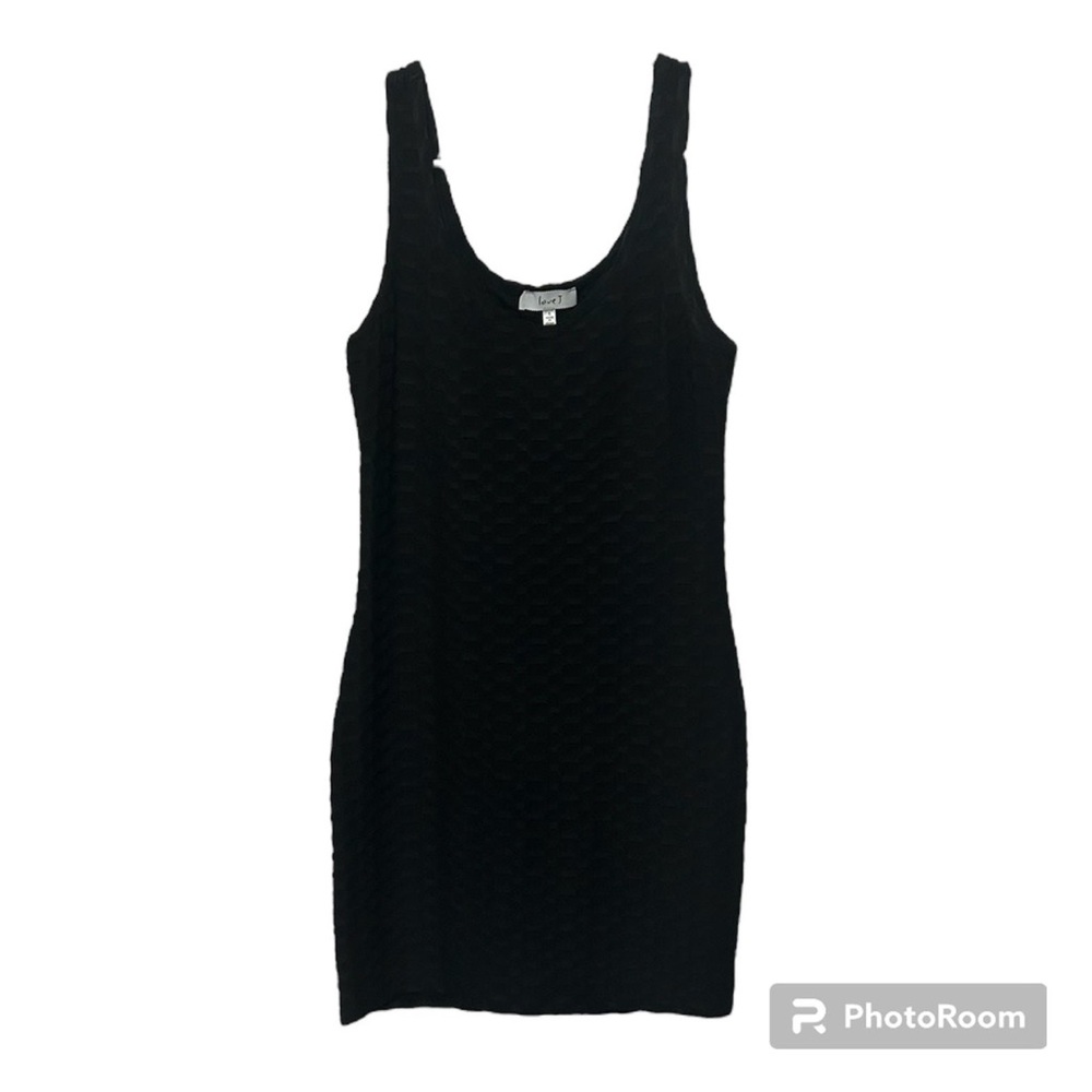 Textured Bodycon Black Mini Party Dress Women’s Small